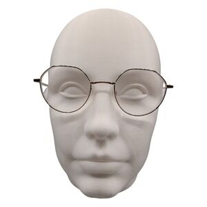 Warby Parker Gavin Eyeglasses Polished Gold Round Hexagonal Frames 46-21-145